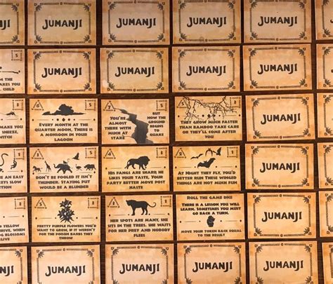 Printable Jumanji Cards